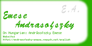 emese andrasofszky business card