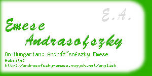 emese andrasofszky business card